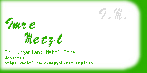 imre metzl business card